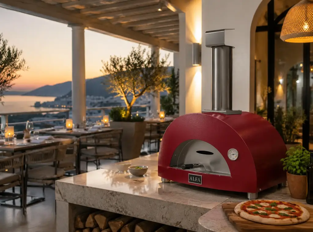 Alfa Forni 1 Pizza červená – středomořská terasa