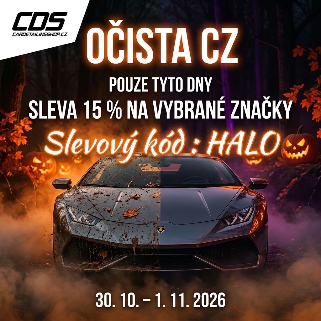 Očista CZ – Halloween akce CarDetailingShop.cz, sleva 15 % s kódem HALO