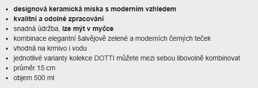 DOTTI miska detail